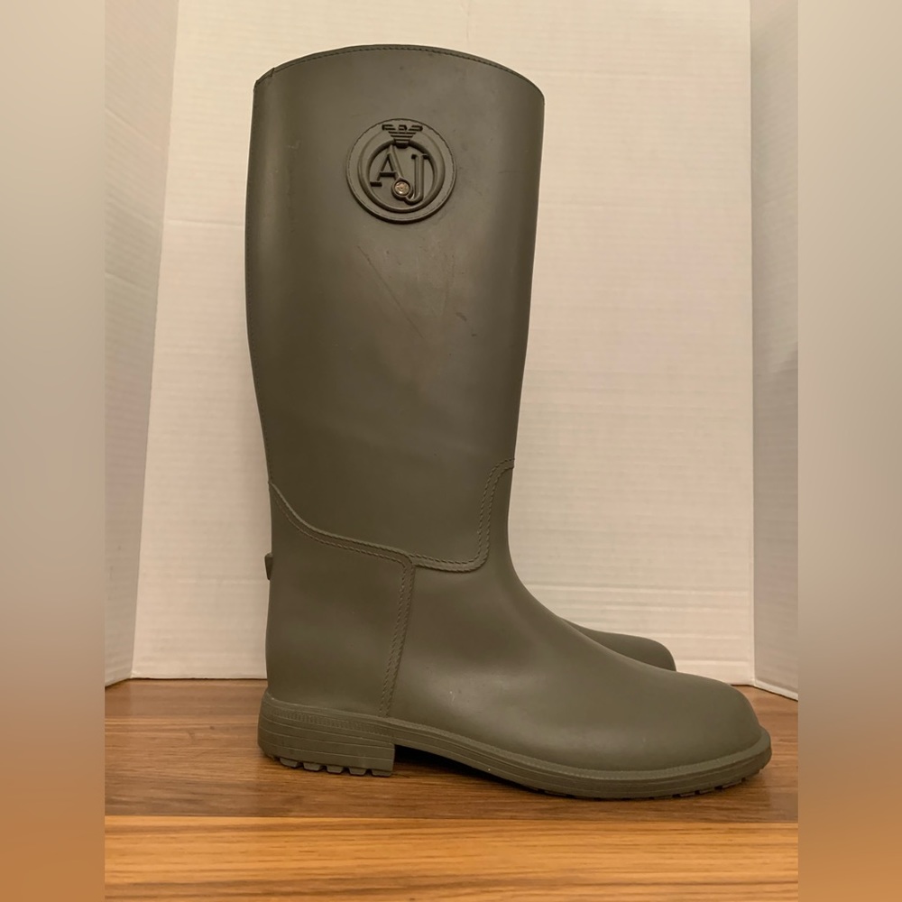 Armani Exchange Tall Rain Boots size 7